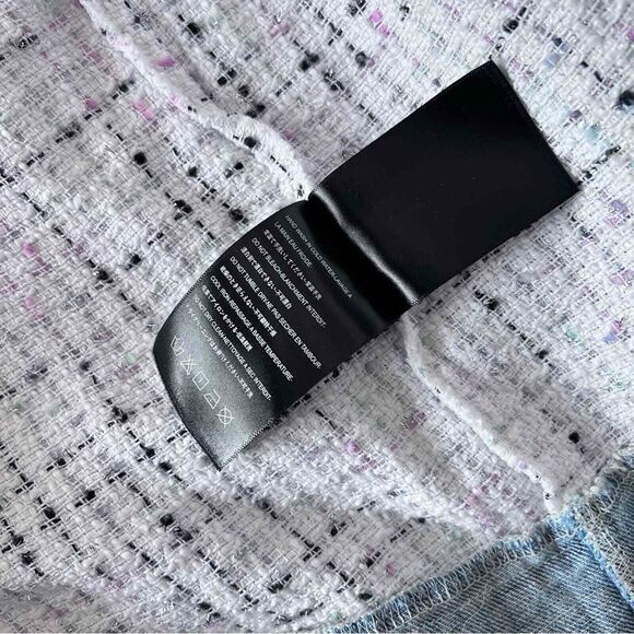 ANDREA MARTIN‎ Tweed Joint Denim Shirt size MEDIUM - Picture 8 of 8